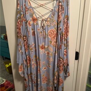 Billabong Floral Lace-Up Back Cardigan